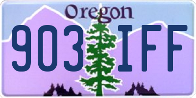 OR license plate 903IFF