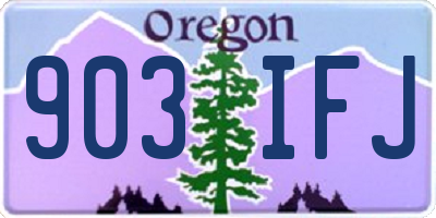 OR license plate 903IFJ