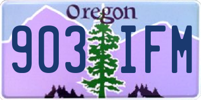 OR license plate 903IFM