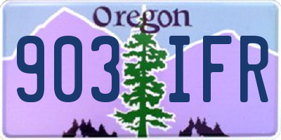 OR license plate 903IFR