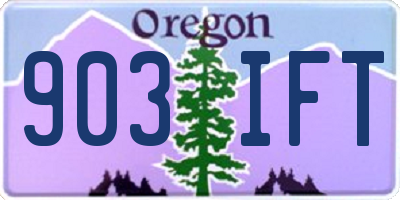 OR license plate 903IFT