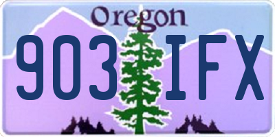 OR license plate 903IFX