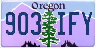 OR license plate 903IFY