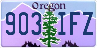 OR license plate 903IFZ