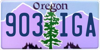 OR license plate 903IGA