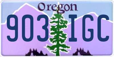 OR license plate 903IGC