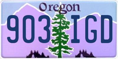 OR license plate 903IGD