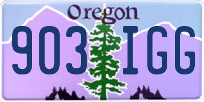 OR license plate 903IGG