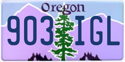 OR license plate 903IGL