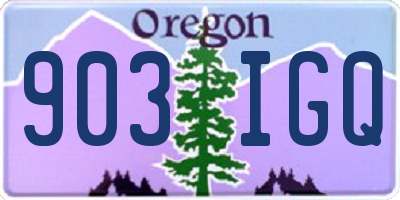 OR license plate 903IGQ