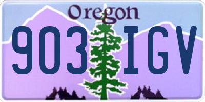 OR license plate 903IGV