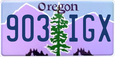 OR license plate 903IGX
