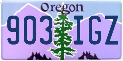 OR license plate 903IGZ