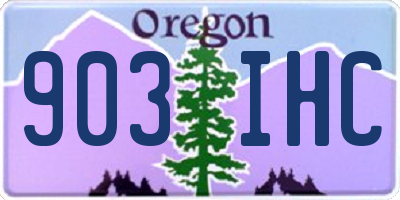 OR license plate 903IHC