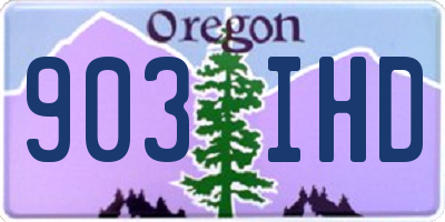 OR license plate 903IHD