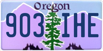 OR license plate 903IHE