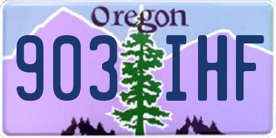 OR license plate 903IHF