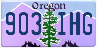OR license plate 903IHG