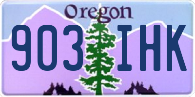 OR license plate 903IHK