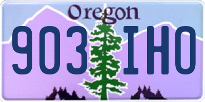 OR license plate 903IHO
