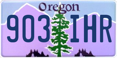 OR license plate 903IHR