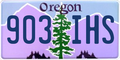 OR license plate 903IHS