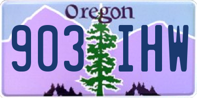 OR license plate 903IHW