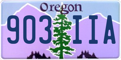 OR license plate 903IIA