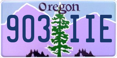 OR license plate 903IIE