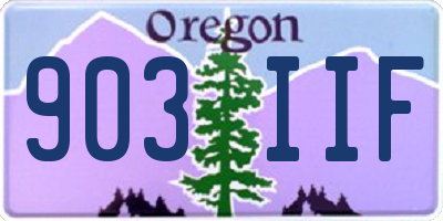 OR license plate 903IIF