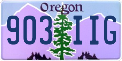 OR license plate 903IIG