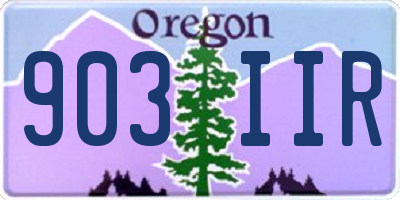 OR license plate 903IIR