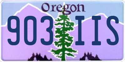 OR license plate 903IIS