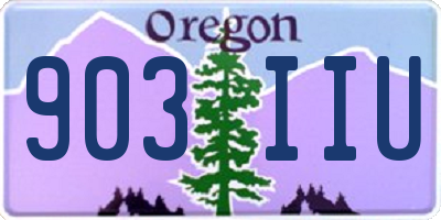 OR license plate 903IIU