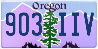 OR license plate 903IIV