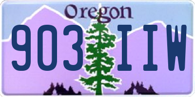 OR license plate 903IIW