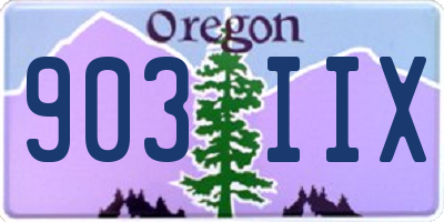 OR license plate 903IIX