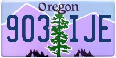 OR license plate 903IJE