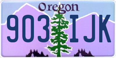 OR license plate 903IJK