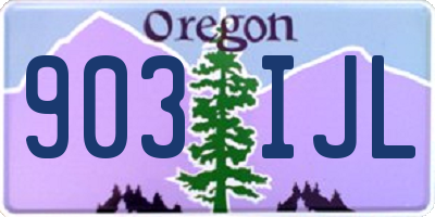 OR license plate 903IJL
