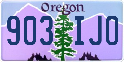 OR license plate 903IJO