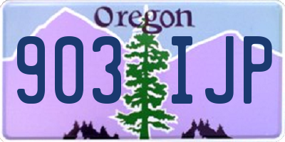 OR license plate 903IJP