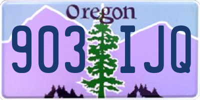 OR license plate 903IJQ