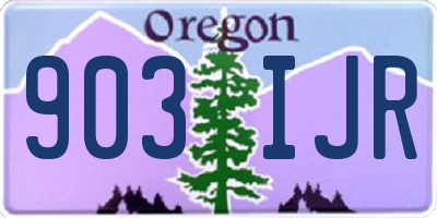 OR license plate 903IJR