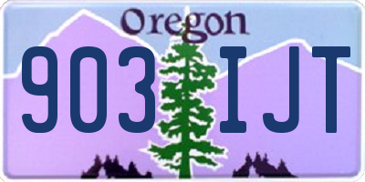 OR license plate 903IJT