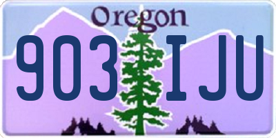 OR license plate 903IJU