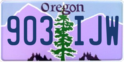 OR license plate 903IJW