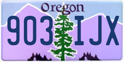 OR license plate 903IJX