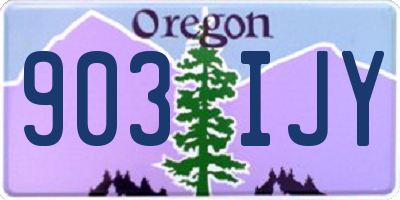 OR license plate 903IJY