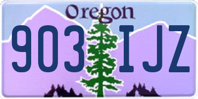 OR license plate 903IJZ